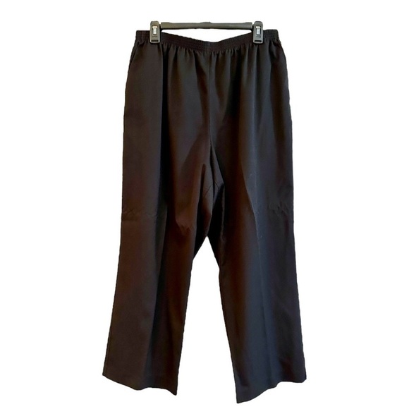 ALFRED DUNNER, WOMENS, BLACK CASUAL PANTS. ELASTIC WAIST, SIDE POCKETS. SIZE 18 - Picture 1 of 5